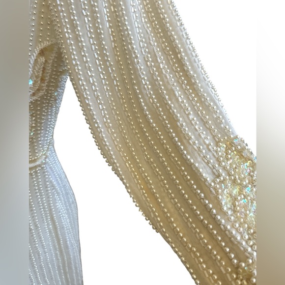 Vintage Carlos Giavanni Italy Pearl beaded dress - Picture 5 of 9